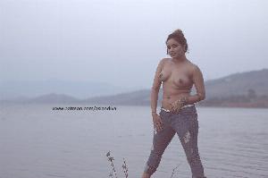 Jannat Shaikh boobs topless trousers outdoor.jpg